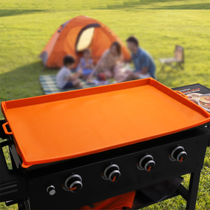 Housse de protection pour barbecue en silicone de qualité alimentaire, robuste et écologique, avec bords intégrés, 28 pouces, accessoires de barbecue - Product Image 1