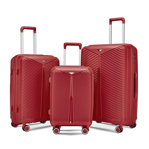 Vente en gros Ensemble de 3 pièces de sacs de voyage à roulettes classiques personnalisés Valises à coque dure avec doublure en polyester Bagages de transport - Product Image 2