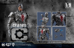 Action Figure Cyborg <span class=keywords><strong>DC</strong></span> Comics con Licenza Ufficiale, Scala 1/9, Justice League, con Articolazioni Metalliche e Base Espositiva per Collezionisti - Product Image 3