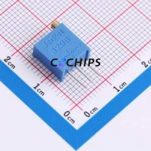 ตัวต้านทาน/โพเทนชิโอมิเตอร์แบบปรับได้สำหรับ3296W-1-502ผ่านชิ้นส่วนรู (THT)-3P, ตัวต้านทาน9.5x4.9มม. 5Kohm 10% 500 250mw ppm/℃ - Product Image 1