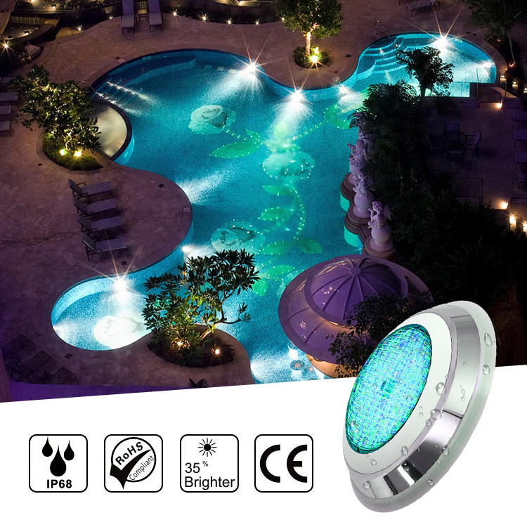 High Quality Swimming Pool Lights Led Plastic White Body Lamp Ac/dc12/24v Wall-mounted Led Swimming Pool Light