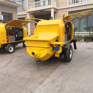 Pompe à béton électrique diesel sur <span class=keywords><strong>remorque</strong></span>, bétonnière avec pompe, machine de transport de béton à granulats fins - Product Image 5