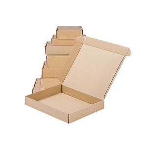 Double Sided Kraft Yellow Airplane <b>Box</b> 12cm Height Series Rectangular General Packaging Customizable Logo Printing - Product Image 2