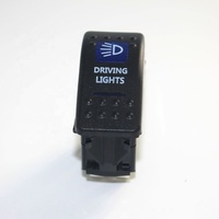 Interruptor de balancín marino a prueba de agua, encendido y apagado, 12V/20A, 24V/10A, 7 pines, luz LED roja DPDT