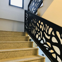 Rampe de balcon extérieure en métal découpée au laser personnalisée, main courante pour escalier intérieur de maison