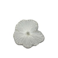Base de patch en tissu pour corsage, broderie de perles informatisée, appliqué en maille, style pastoral 3D, forme de fleur