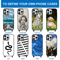 Vente en gros 2D TPU PC blanc Sublimation aluminium étui de téléphone avec lanière pour iPhone 16 15 pro max 14 étuis personnalisés pour Smartphone