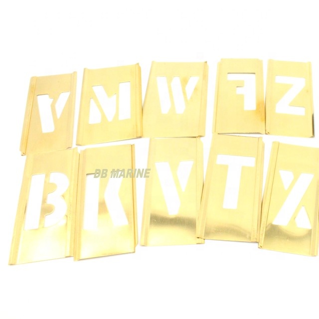 Латунные трафареты, наборы букв и фигур, трафареты для рисования для морского использования