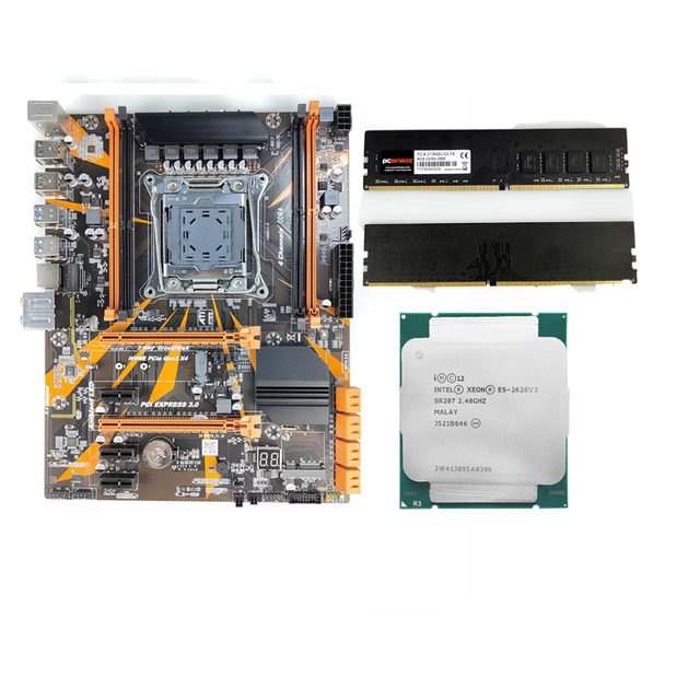 X99 Kit Motherboard + E5 V3 CPU + 16GB 32GB DDR4 RAM Combo LAG2011 E5 2620v3 E5 2660V3