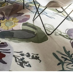 2024 New Design Modern Simple Pastoral Style Pure Handmade Wool Custom Living Room Rugs - Product Image 4