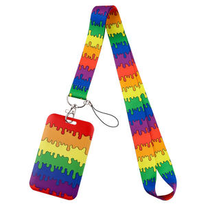 Lanière colorée avec drapeau LGBTQ, porte-badges pour la fierté gay, pour les défilés et les événements - Product Image 1