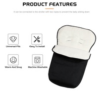 Gigoteuse d'hiver douillette pour bébé, sac de couchage pour poussette et siège auto, gigoteuse chaude pour poussette