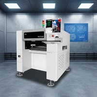 Máquina de Colocación de Componentes SMT de Escritorio de Rendimiento Confiable, Máquina de Ensamblaje de LED SMD con 80 Alimentadores y 10 Cámaras
