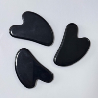 Tablero de obsidiana Gua Sha más barato, calidad Normal, piedra facial de obsidiana negra, Cara de Jade Guasha