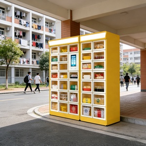Armário Inteligente de Entrega de Alimentos XinJu com Acesso Duplo e <span class=keywords><strong>Design</strong></span> de Passagem para Escritórios e Campus Universitários de Alto Tráfego - Product Image 1