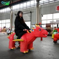 Manège de dinosaure animatronique populaire Gecai pour les parcs à dinosaures