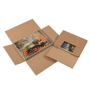 Versandkarton mailer box spedizione cartone ondulato scatola di spedizione emballage cartone logo personalizzato per imballaggio di libri wrap postal - Product Image 3