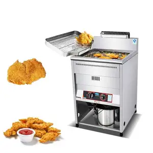 New Stainless Steel KFC Chicken Deep Fryer for Fried Chicken Rapid Heating with Side Oil Filter for Home Use Restaurants Retail