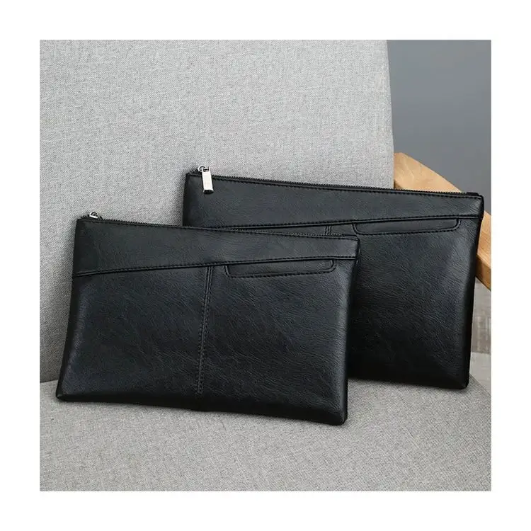 for Men Large Purse Men Bag Boys Handmade Leather Handbags Brand Black Luxury Wristlet Wallet Lather Evening Clutch Clutch