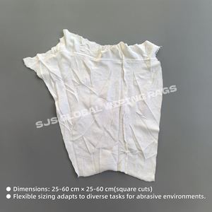 Paños de Limpieza Resistentes de Algodón, Absorbentes de Agua y Aceite, Paños de Felpa Blancos Reciclados para Limpieza - Product Image 3