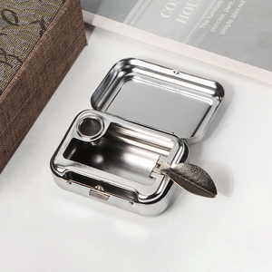 Cenicero Portátil Mini de Bolsillo Futeng, Moderno y Elegante, con Tapa Metálica a Presión, Personalizable, para Viajes al Aire Libre, Cenicero para Cigarros Clásico sin Humo - Product Image 3