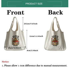 1 PC vui nấm mô hình Tote Vải cá nhân Vai Túi cho du lịch của phụ nữ mua sắm túi - Product Image 2