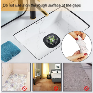 Coperchio <span class=keywords><strong>per</strong></span> scarico quadrato in silicone nero con ventosa <span class=keywords><strong>antiscivolo</strong></span> <span class=keywords><strong>per</strong></span> <span class=keywords><strong>doccia</strong></span>, facile da installare <span class=keywords><strong>per</strong></span> il bagno - Product Image 2