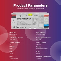 Pengontrol LED GL-C-601P Gledopto ZigBee 3.0 RGBW RGBCCT RGB WWCW Satu Warna, Peredup LED, Bekerja dengan Sakelar Tekan
