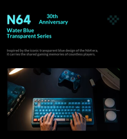 Clavier mécanique 8Bitdo Retro87 en ABS, bleu transparent, tri-mode sans fil, compatible avec PC et ordinateurs portables