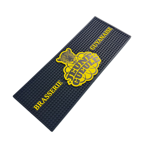 Heavy Duty <b>Silicone</b> Bar <b>Mat</b> Custom Logo Rubber Pub Rail <b>Mat</b> Spill Proof Drip Tray Beer <b>Mat</b> Non Slip Countertop Pad - Product Image 2