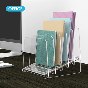 Incline pemegang File Organizer 5 bagian penyortir dokumen akrilik rak File vertikal dudukan File - Product Image 4