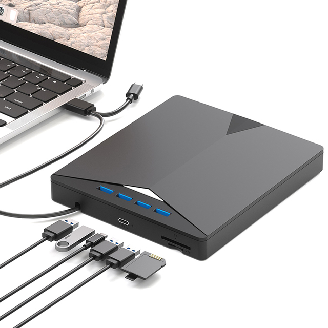 Multifunction External Blu-ray Burner USB30 for Laptop with BD/DVD Burn/Playback