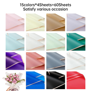 Flower Wrapping <b>Paper</b> Gold Edge Waterproof DIY Crafts Gift Packaging Flower Wrapping <b>Paper</b> - Product Image 3