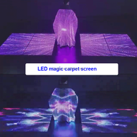 Écran LED dynamique P30mm pour affichage numérique, animation vidéo, logo, drapeau, tapis magique, projection de fond, lumières 144x96cm