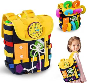 Mochila Montessori en Oferta, Mochila Educativa de Dibujos Animados para Niños y Niñas, con Cierre, Regalo para Niños Autistas de 1 a 5 Años - Product Image 1