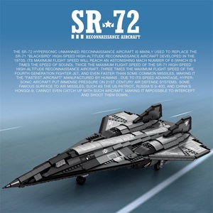 Reobrix 33039 SR-72, Modelo de Avión de Reconocimiento, Serie Militar, Bloques de Construcción DIY, Juguete para Niños, Regalo de Navidad, 1880 Piezas - Product Image 2