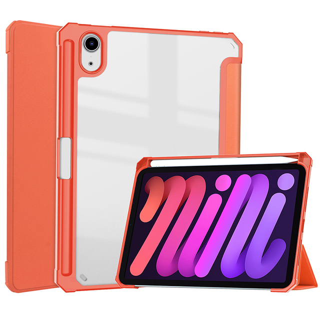 Clear Soft TPU Back Case Smart Tablet Case for Ipad Mini6 2021 7.9 Inch With Pencil Holder