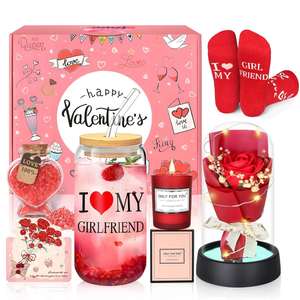 6 Piezas de Regalos Únicos para Enamorados al por Mayor, Rosa en Forma de Corazón, Regalo de San Valentín 2025 para Novia, Regalos de San Valentín para Ella - Product Image 1