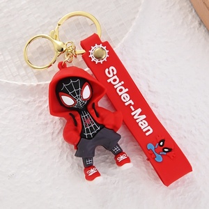 Llavero de Spider-Man de Marvel <span class=keywords><strong>Avengers</strong></span>, Venta Caliente, Anime, Venta al por Mayor Transfronteriza, Colgante de PVC y Hierro para Mochila, Hecho de Goma - Product Image 4