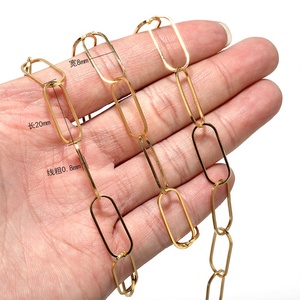 Fornitore di fabbrica all'ingrosso fai da te accessori per la creazione di gioielli fatti a mano di dimensioni personalizzate con clip di carta a catena incrociata catene - Product Image 2