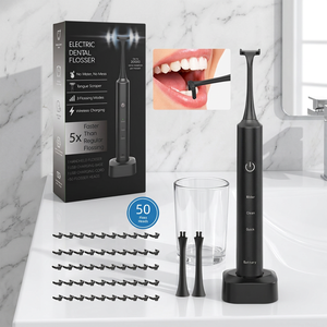 Limpiador Dental Eléctrico Inalámbrico Recargable sin Agua con 50 Cabezales y Raspador de Lengua - Product Image 1
