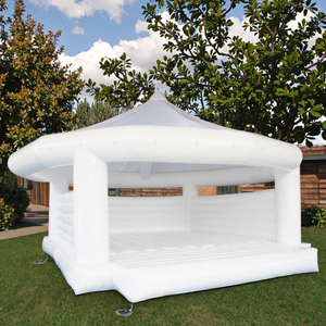 Hermoso Castillo Inflable Blanco para Bodas, Casa <span class=keywords><strong>de</strong></span> Brinco Grande <span class=keywords><strong>de</strong></span> PVC, Trampolín para Niños y Adultos, Eventos y Fiestas <span class=keywords><strong>de</strong></span> Bodas - Product Image 6