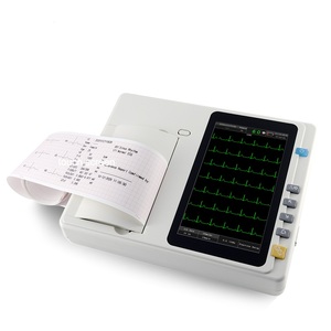 Máquina de eletrocardiogafia portátil ecg, fabricante de eletrocardiogafia digital ce ekg, 12 pontas, pc, 3 canais, máquina ecg