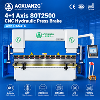 Machine de pliage automatique de roulements de moteur servo-hydraulique à barre de torsion électro-hydraulique 4+1 axes 80T2500 avec DA53TX