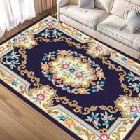 Tapis de salon douillet fait main en peluche, tapis en velours cristal doux antidérapant, adapté aux animaux domestiques, pour chambre, bureau et salon