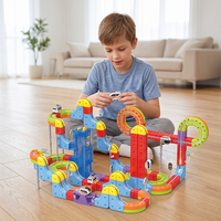 Popular Set de Tren Magnético DIY de 176 Piezas, Bloques de Construcción de Vías, Juguete Educativo de Ciencia y Construcción para Niños