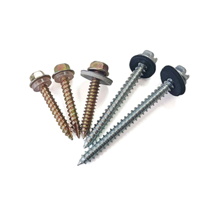 Vis autotaraudeuse robuste à tête hexagonale en zinc jaune avec rondelle <span class=keywords><strong>EPDM</strong></span> pour toiture et tôles métalliques - Product Image 5