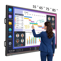 Tableau blanc interactif Clever Touch 55 65 75 86 98 pouces 4K UHD, tableau intelligent avec Android et Windows intégrés