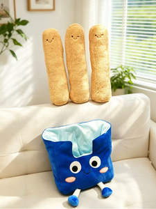 En gros, Jouet en peluche frites mignonnes, Coussin alimentaire doux et kawaii, Cadeau amusant pour enfants, Cadeau d'anniversaire - Product Image 3