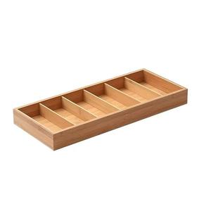 Caja de almacenamiento de gafas de madera, organizador rectangular de madera natural con múltiples compartimentos para oficina, para gafas de sol, correa de reloj - Product Image 3